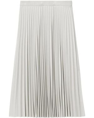 Proenza Schouler Faux-Leather Pleated Skirt - White