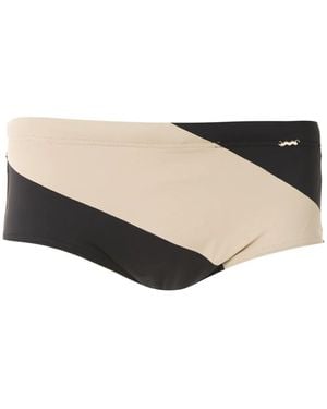 Amir Slama Costume Da Bagno Color-Block - Nero