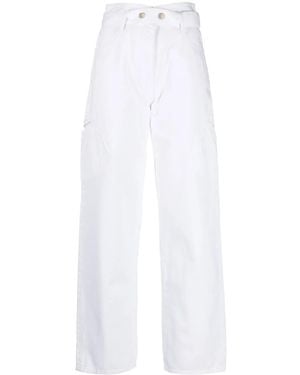 IRO Belted Straight-Leg Jeans - White
