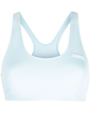 Sporty & Rich Racerback Ribbed Tank Top - Blue