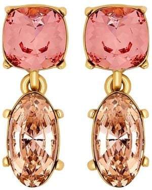 Oscar de la Renta Boucles D'Oreilles Serties De Cristaux - Rose