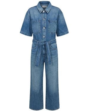 ICON DENIM Duna Belted Denim Jumpsuit - Blue