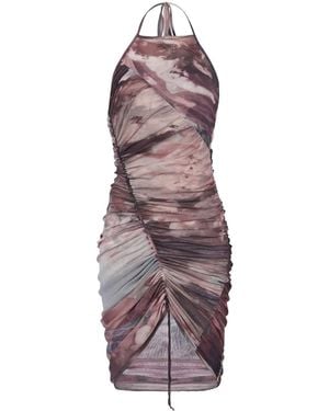 Balmain Tulle Short Dress - Purple
