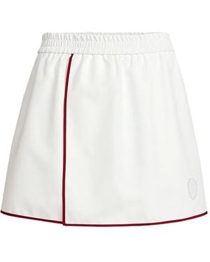 Brunello Cucinelli Nylon Mini Skirt With Logo - White