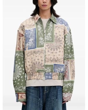 Rhude Giacca Con Design Patchwork - Grigio