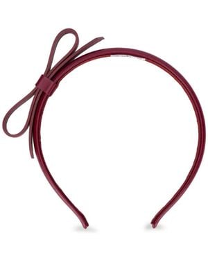 Red(V) Bow Headband - Metallic