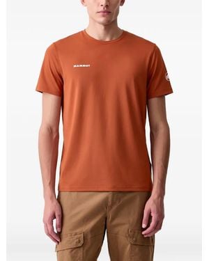 Mammut Selun Fl Logo-Print Crew-Neck T-Shirt - Orange
