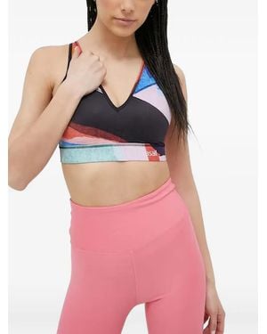 Casall Sujetador Deportivo Con Estampado Abstracto - Rosa