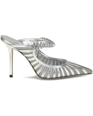 Jimmy Choo 100Mm Leather Heeled Sandals - White