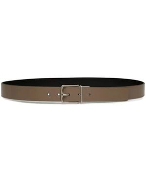 Bally Emblem Leather Belt - Brown