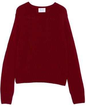 Be You Ribbed-Trim Jumper - Red