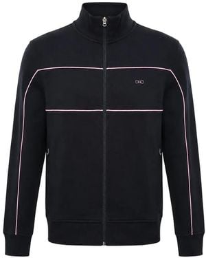 Eden Park Sudadera Con Cremallera Y Ribete En Contraste - Azul