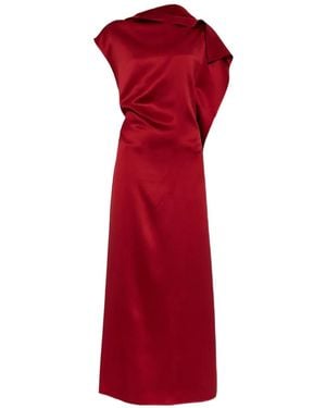 Sportmax Silk Dress 'Giara' - Red