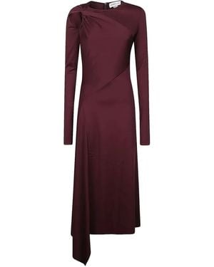 Victoria Beckham Cut-Out Asymmetric Dress - Purple
