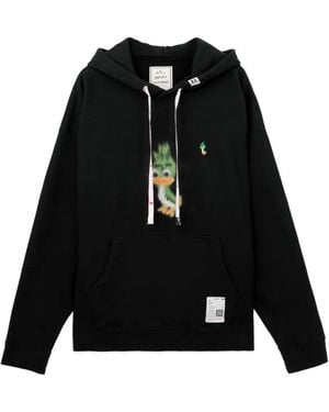 Maison Mihara Yasuhiro Leon Printed Hoodie - Black