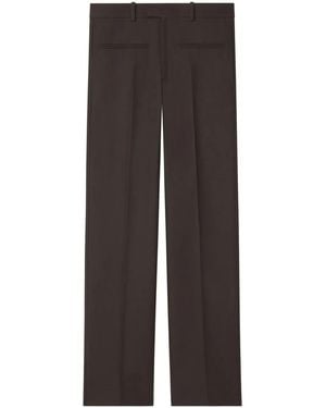 Courreges Twill-Weave Straight-Leg Trousers - Brown