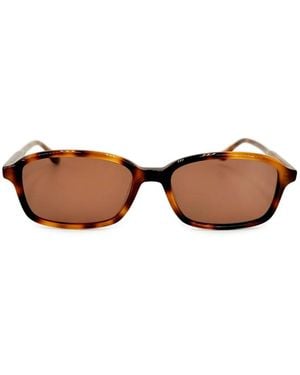PETER AND MAY Bonnie Rectangular-Frame Sunglasses - Brown