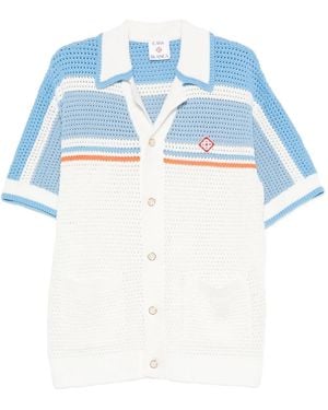 CASABLANCA Stripe-detail shirt - Azul