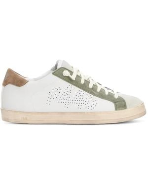 P448 John Logo-Perforated Sneakers - White