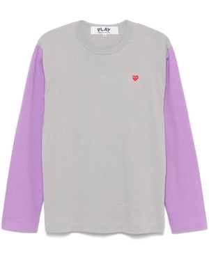 COMME DES GARÇONS PLAY Heart-Patch T-Shirt - Purple