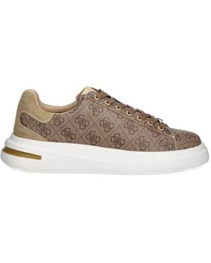 Guess Erkek 4G-Pattern Trainers - Brown