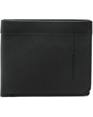 Piquadro Strukturiertes Portemonnaie - Schwarz