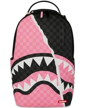 Sprayground Checked Backpack - Pink