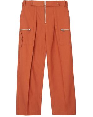 3.1 Phillip Lim Pleated Zip-Fly Trousers - Orange