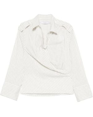 IRO Striped Wrap Shirt - White
