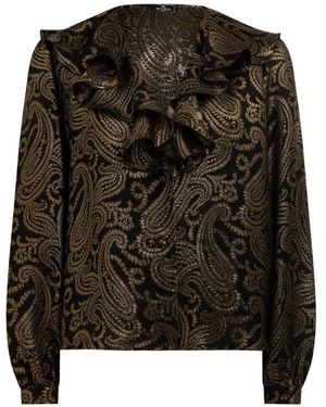 Etro Ruffled Paisley Top - Black
