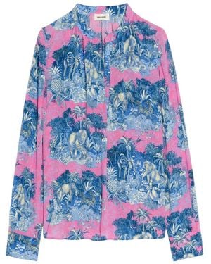 Zadig & Voltaire Graphic-Print Shirt - Blue