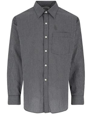 mfpen Checked Long-Sleeve Shirt - Grey