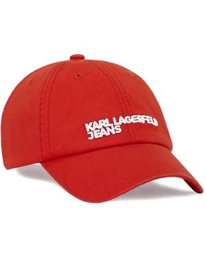 KARL LAGERFELD Cappello Da Baseball Con Logo - Rosso