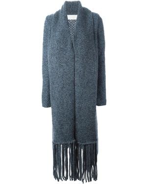 Chloé Fringed Cardi-coat - Blue