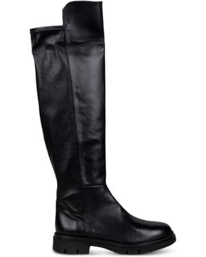 Status Leather Knee-High Boots - Nero
