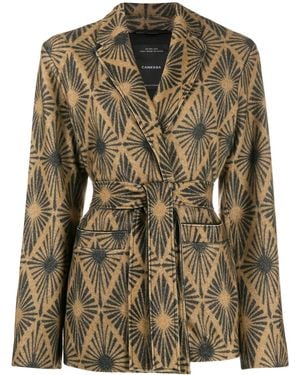 Canessa Blazer Con Estampado Geométrico - Neutro