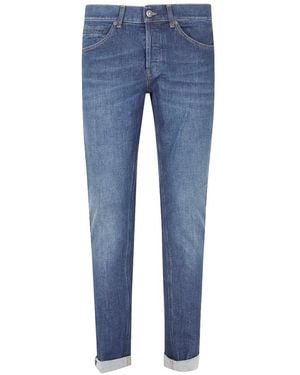 Dondup Vaqueros Con Efecto Desgastado - Azul