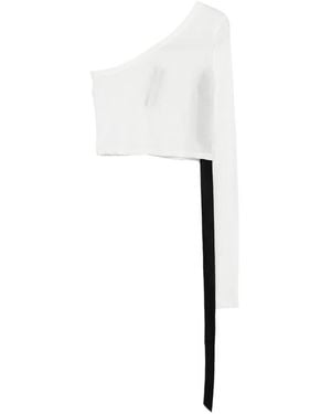 Rick Owens One-Shoulder Top - White
