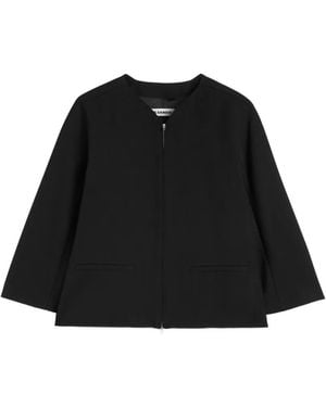 Jil Sander Wool Gabardine Jacket - Black
