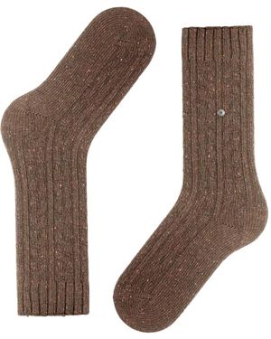 Burlington Calcetines moteados de punto de ochos - Marrón