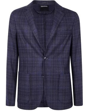 ZEGNA Pure Wool Jacket - Blue
