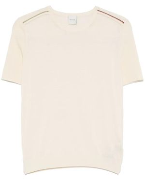 Paul Smith Gebreid T-Shirt - Wit