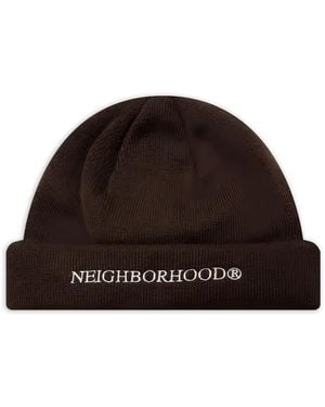 Neighborhood Embroidered Beanie - Brown