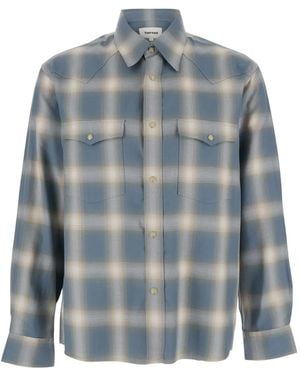 Tony Cohen Cotton Checked Shirt - Blue