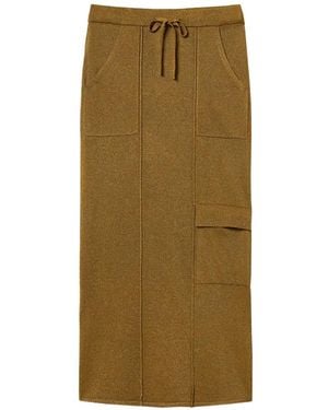 Twinset Knit Midi Skirt With Lurex - Green