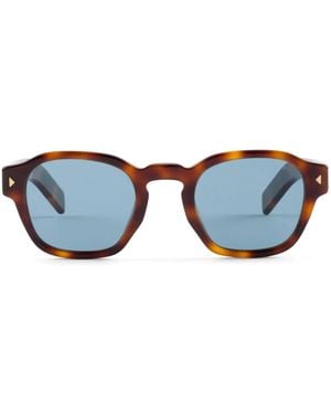 Prada ラウンドフレーム サングラス - ブルー