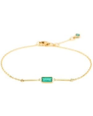 Yi Collection 18K Emerald Bar Bracelet - White