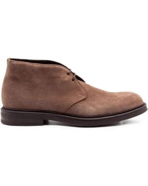 Green George Suede Lace-Up Ankle Boots - Brown