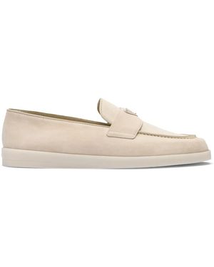 Prada スエード ローファー - ホワイト