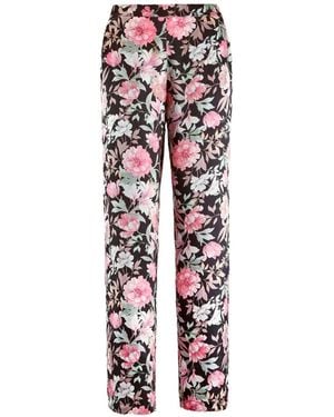Aubade Toi Mon Amour Floral-Print Silk Pyjamas - White